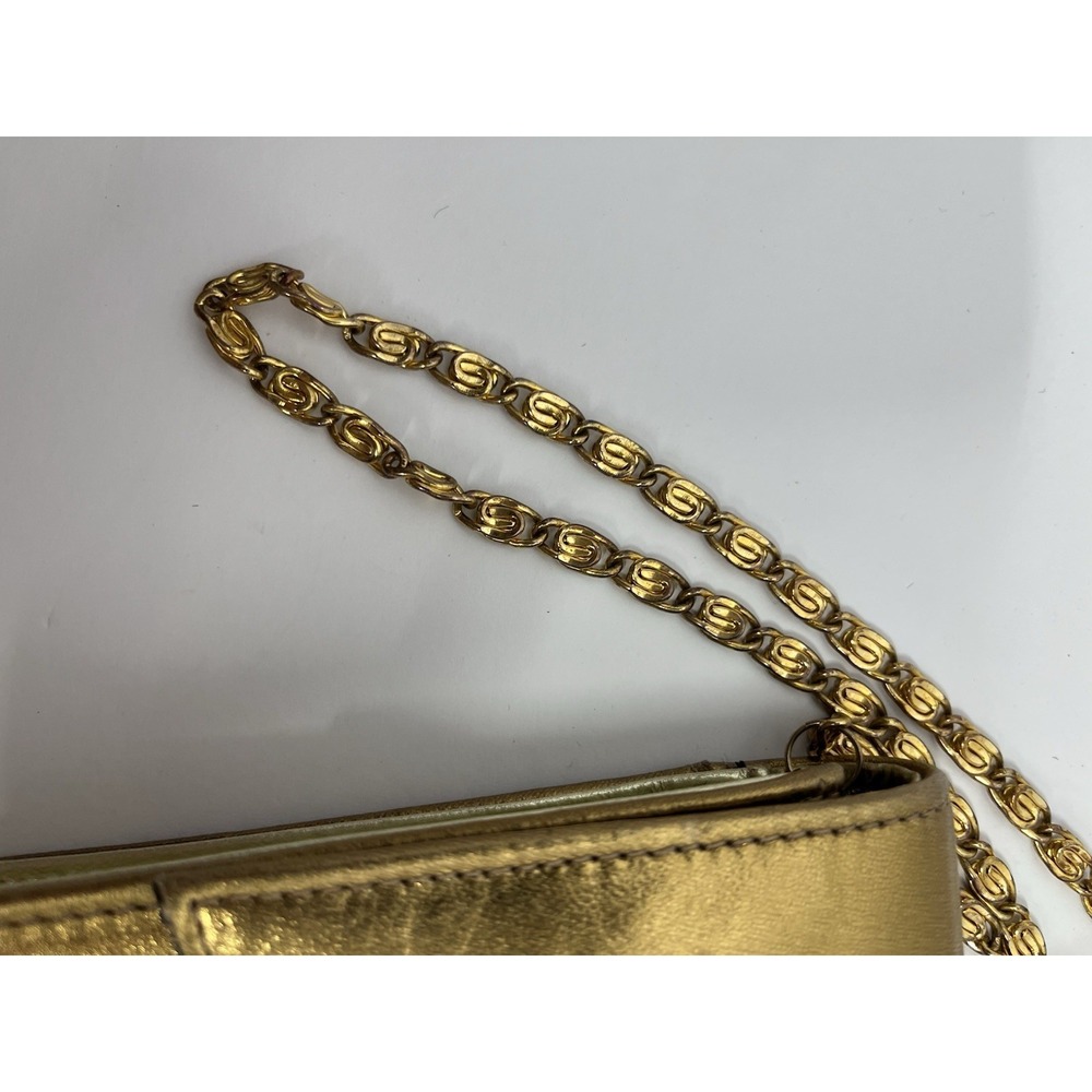 Vintage Monzo & Franco Gold Clutch Handbag - Ladies Chain Purse - Picture 2 of 7